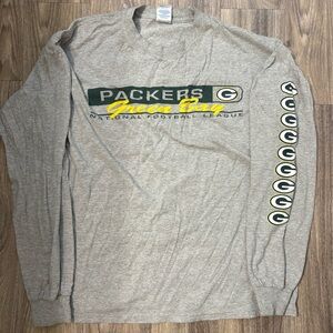 Y2K Green Bay Packers Gray Long Sleeve Shirt